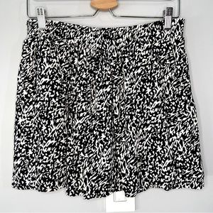 Mango MNG black white print skirt